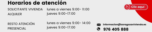 Horarios Zaragoza Vivienda